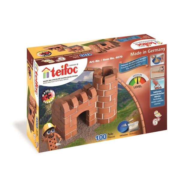 Teifoc Small Castle & Pen Holder; Model Building Kit - 100 Piece 4070 - main